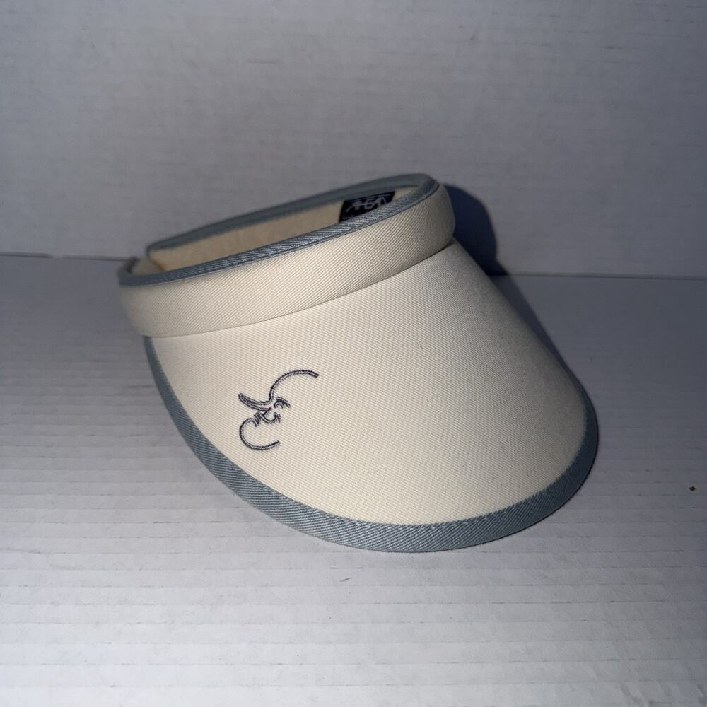 PGA West Ahead Golf Visor White Blue Adjustable Y2K Era NWOT Golf Hat